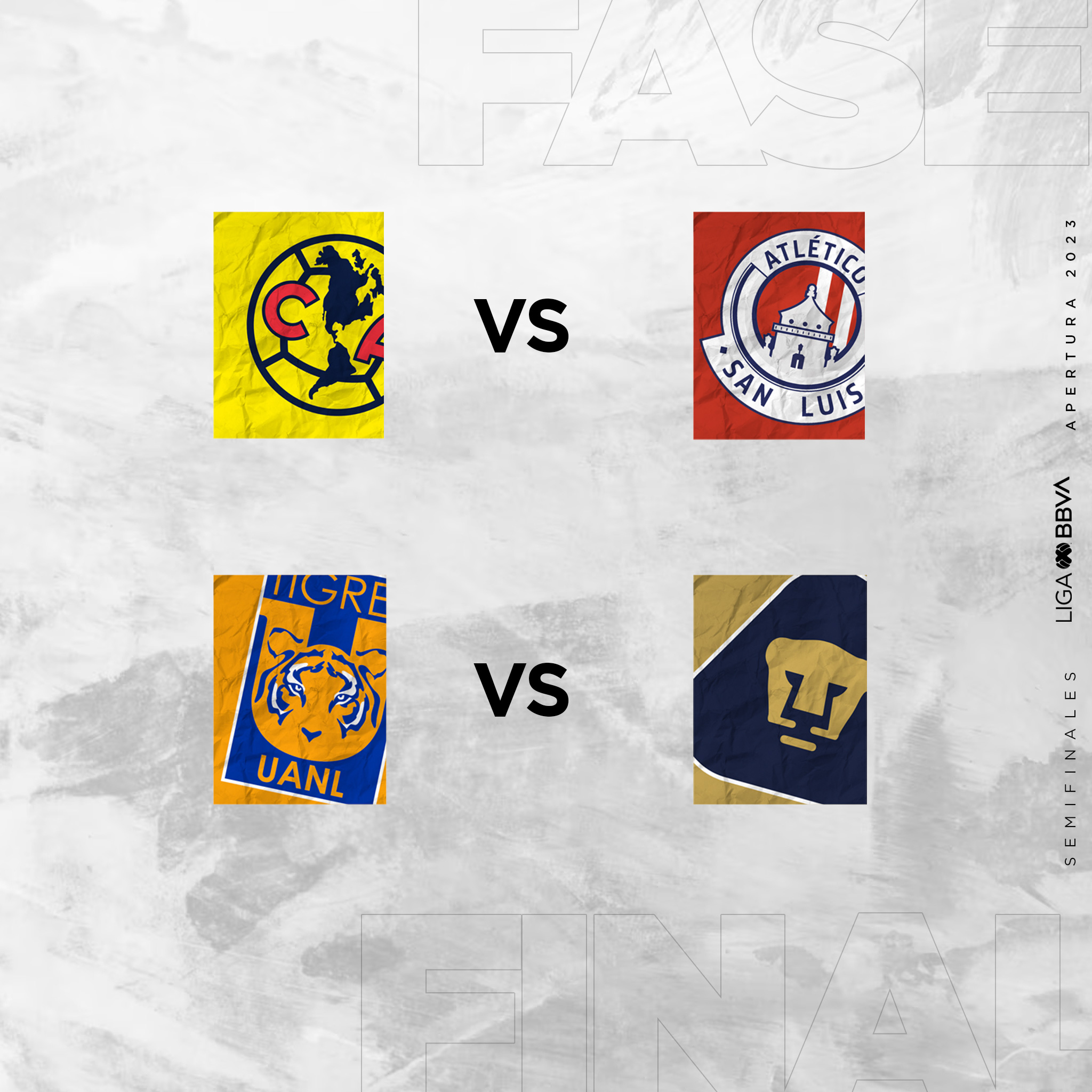 América, Atlético de San Luis, Tigres y Pumas en las Emocionantes Semifinales del Apertura 2023 de la Liga MX