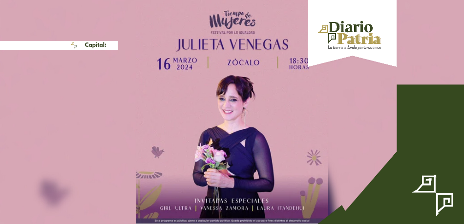 Julieta Venegas encabezará concierto gratuito en el Zócalo de la Ciudad de México