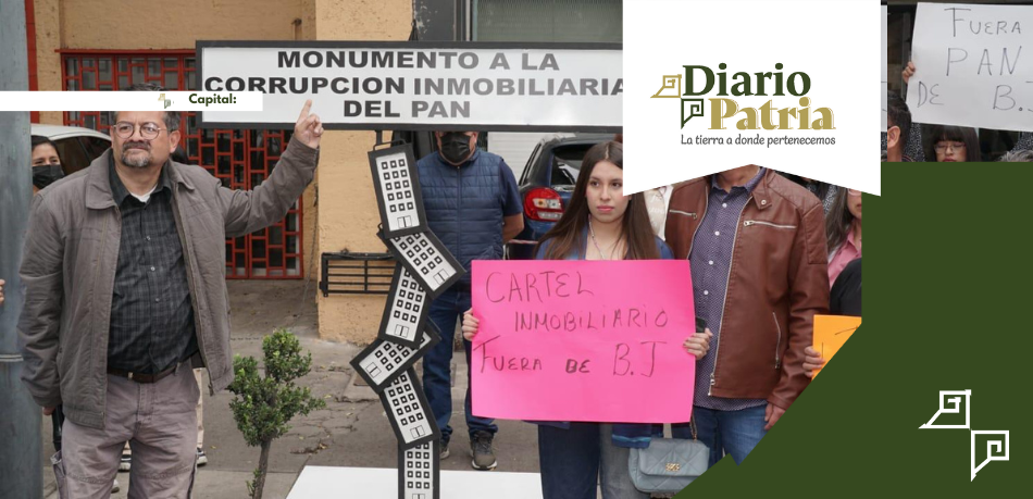 No es noviembre y ya hay ofrendas: vecinos arman ofrenda anticorrupción en edificio del cártel inmobiliario.