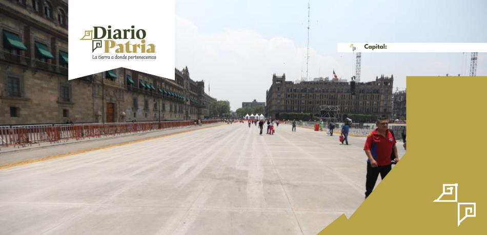 El Zócalo de la CDMX alcanza el 60% de su transformación peatonal.