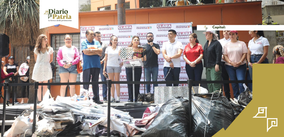 Clara Brugada lidera campaña de limpieza de propaganda electoral en CDMX