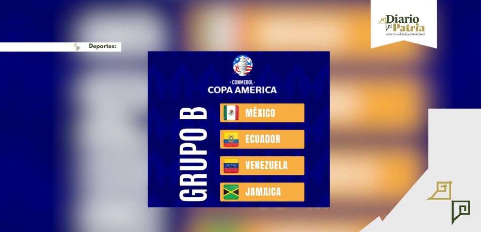 Estos son los 3 partidos que jugará México en su grupo de la Copa América