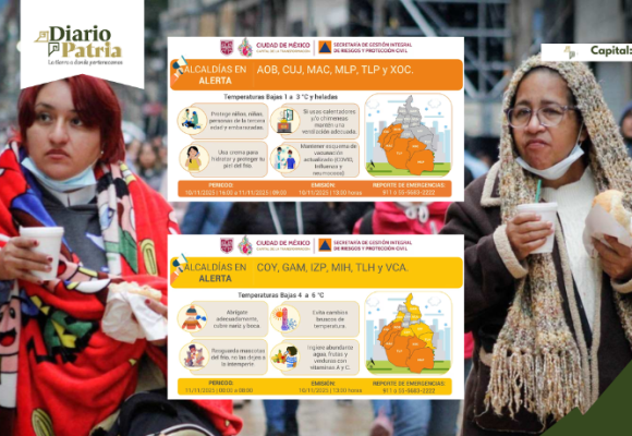 Activan alerta doble por bajas temperaturas en la CDMX; se esperan hasta 1 grado este lunes y martes