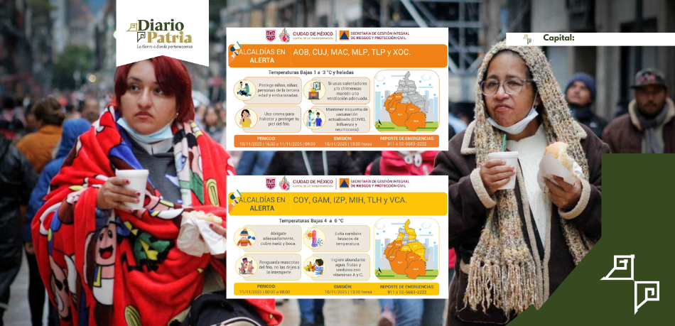 Activan alerta doble por bajas temperaturas en la CDMX; se esperan hasta 1 grado este lunes y martes Activan alerta doble por bajas temperaturas en la CDMX; se esperan hasta 1 grado este lunes y martes