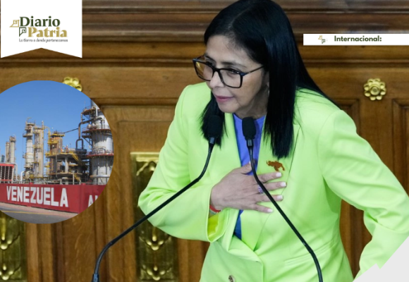 Delcy Rodríguez pide reformas petroleras para atraer inversión extranjera en Venezuela
