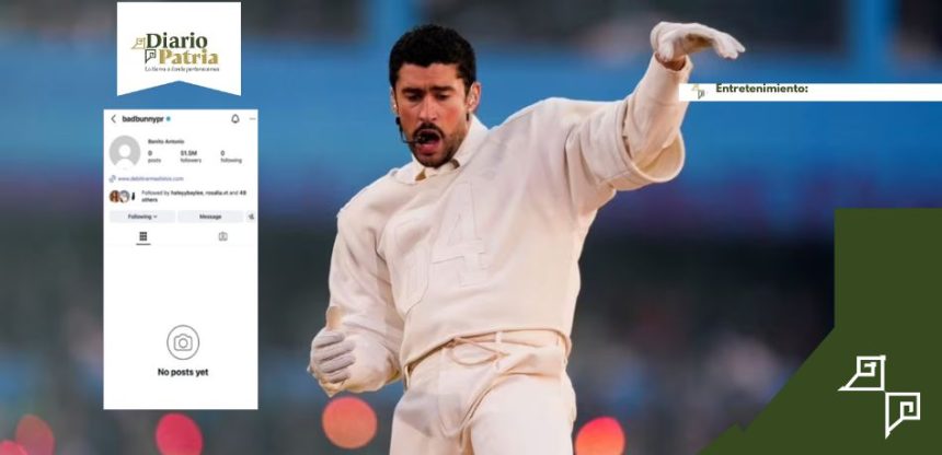 Bad Bunny borra todo su Instagram tras el Super Bowl y desata ola de especulaciones