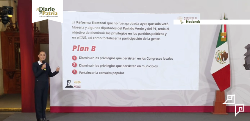Sheinbaum presenta el “Plan B” de la reforma electoral: estos son los puntos clave