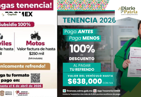 Que no se te pase: subsidio de tenencia en CDMX y Edomex termina pronto