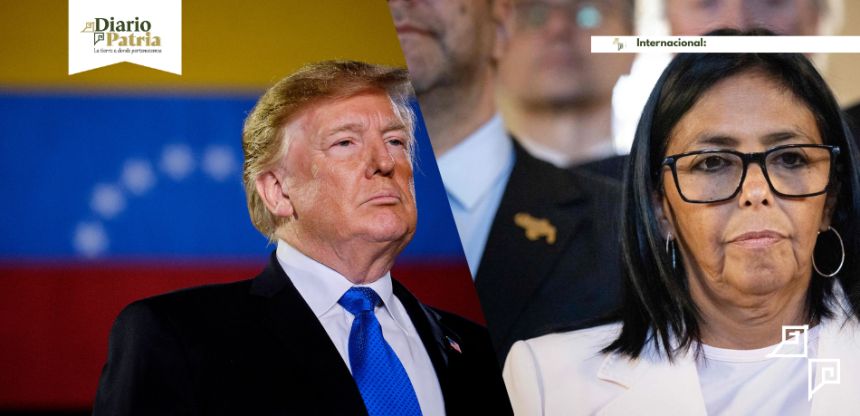 Trump dice que «considera seriamente» convertir a Venezuela en el Estado 51 de EE.UU.; Delcy Rodríguez lo niega