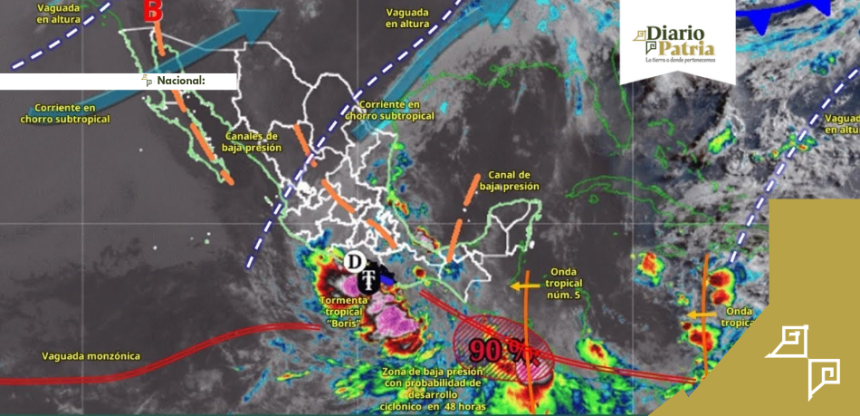 DP Nacional_20260608_100617_0000 Tormenta tropical Boris afectará el sur y occidente de México con lluvias torrenciales