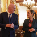 Sheinbaum recibe a Gianni Infantino y celebra el éxito de México rumbo al Mundial